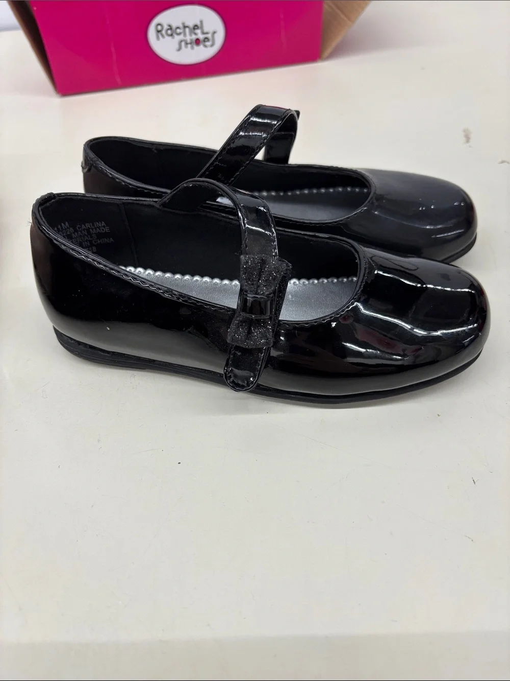 Rachel Shoes Black Patent Mary Jane Dress Flats